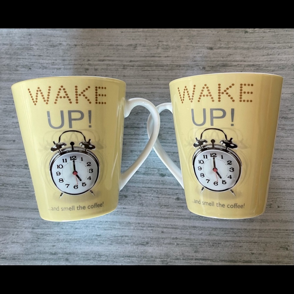 ⭕️Wake- Up and Smell the Coffee -  2 Cups - Picture 3 of 5
